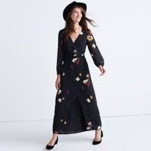 Madewell Jane painted floral maxi dress - new